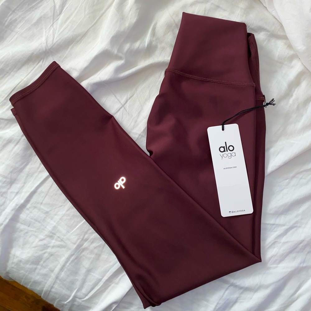 ALO YOGA 7/8 Cherry Cola Airbrush Leggings